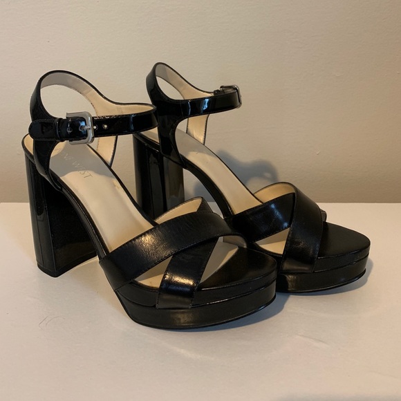 NEW Nine West Platform Patent Leather Block Heels - Picture 2 of 8